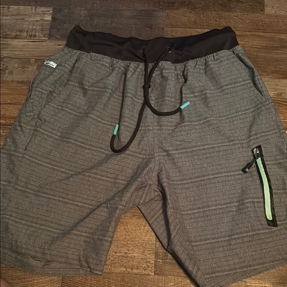 Avalanche Black and Gray Shorts